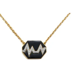 David Webb Necklaces*Skip Necklace, Black Enamel
