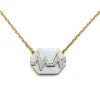 David Webb Necklaces*Skip Necklace, White Enamel