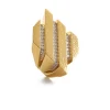 David Webb Rings*Spaces Ring, Hammered Gold
