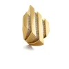 David Webb Rings*Spaces Ring, Polished Gold