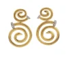 David Webb Earrings*Spiral Nail Earrings, Diamond