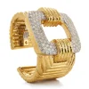 David Webb Bracelets*Square Buckle Pavé Cuff