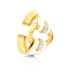 David Webb Bracelets*Strap Cuff, White Enamel