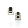 David Webb Earrings*Strap Earrings, Black