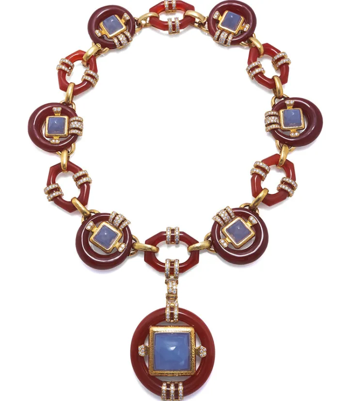 David Webb Necklaces*Streamline Circular Link Necklace
