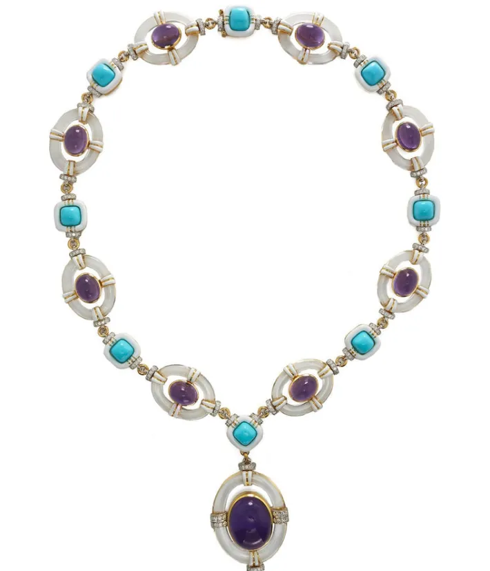 David Webb Necklaces*Streamline Oval Drop Necklace