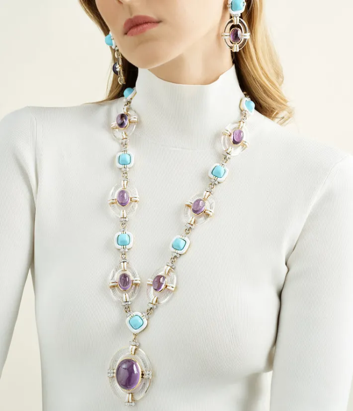David Webb Necklaces*Streamline Oval Drop Necklace