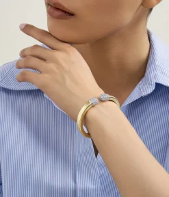 David Webb Bracelets*Sugar Cube Bracelet, Hammered 18K Gold