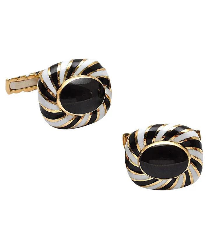 David Webb Cuff Links*Swirl Cuff Links