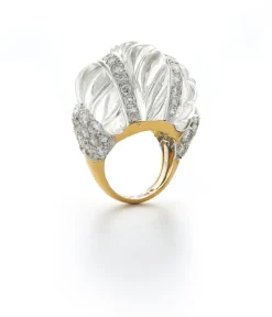 David Webb Rings*Swizzle Ring, Rock Crystal