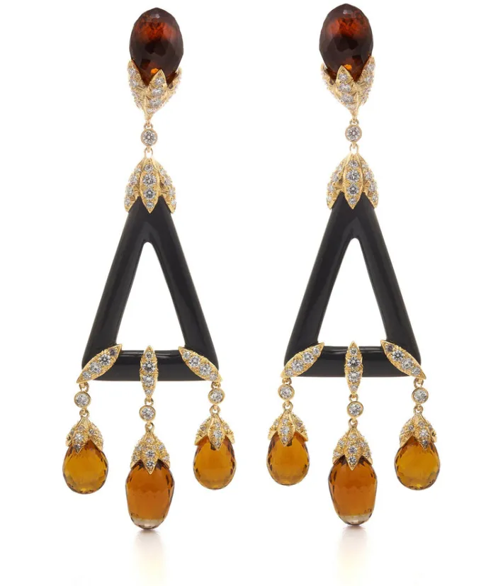 David Webb Earrings*Swoon Earrings, Citrine