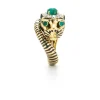 David Webb Rings*Tiger Ring, Emerald Eyes