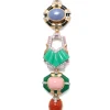 David Webb Pendants*Totem Pendant, Blue Chalcedony, Chrysoprase, Opal, Coral