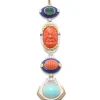 David Webb Pendants*Totem Pendant, Chrysoprase, Coral, Lapis Lazuli, Turquoise