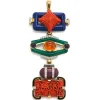 David Webb Pendants*Totem Pendant, Ruby, Coral, Lapis Lazuli, Green Agate