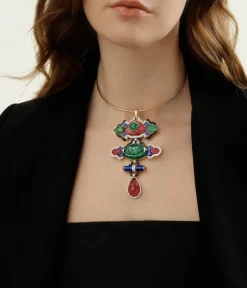 David Webb Pendants*Totem Pendant, Ruby, Emerald, Lapis Lazuli
