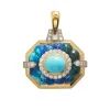 David Webb Pendants*Totem Pendant, Turquoise, Azurmalachite