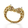 David Webb Bracelets*Twin Giraffe Bracelet, Brown Enamel, Ruby