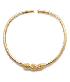 David Webb Necklaces*Twisted Nail Collar, Hammered 18K Gold