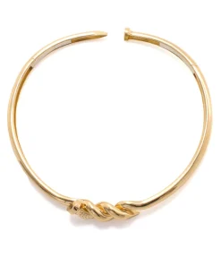 David Webb Necklaces*Twisted Nail Collar, Polished 18K Gold