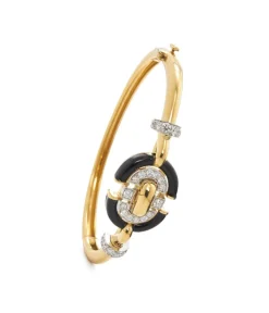 David Webb Bracelets*Unity Bracelet, Black Enamel