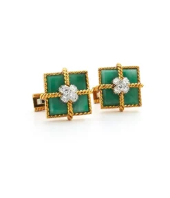 David Webb Cuff Links*Wrapped Cuff Links