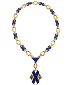 David Webb Necklaces*X' Necklace, Lapis Lazuli