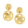 David Webb Earrings*XO Earrings, Hammered 18K Gold