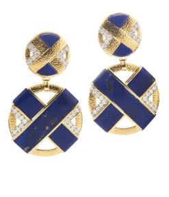 David Webb Earrings*XO Earrings, Lapis Lazuli