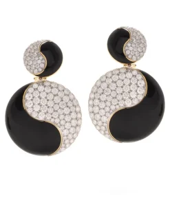 David Webb Earrings*Yin and Yang Earrings